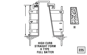 High curb straight form - illustration
