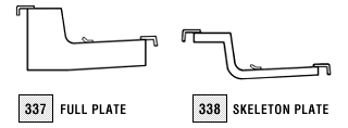 Division plates for straight curb and gutter forms