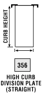 High curb division plate (straight) - illustration