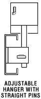 Adjustable hanger with straight pins - illustration